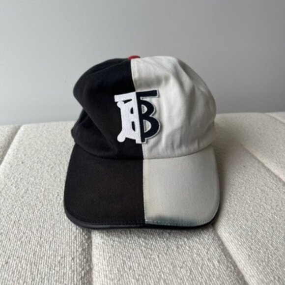 Burberry Black and White TB Logo Cap - Picture 1 of 10